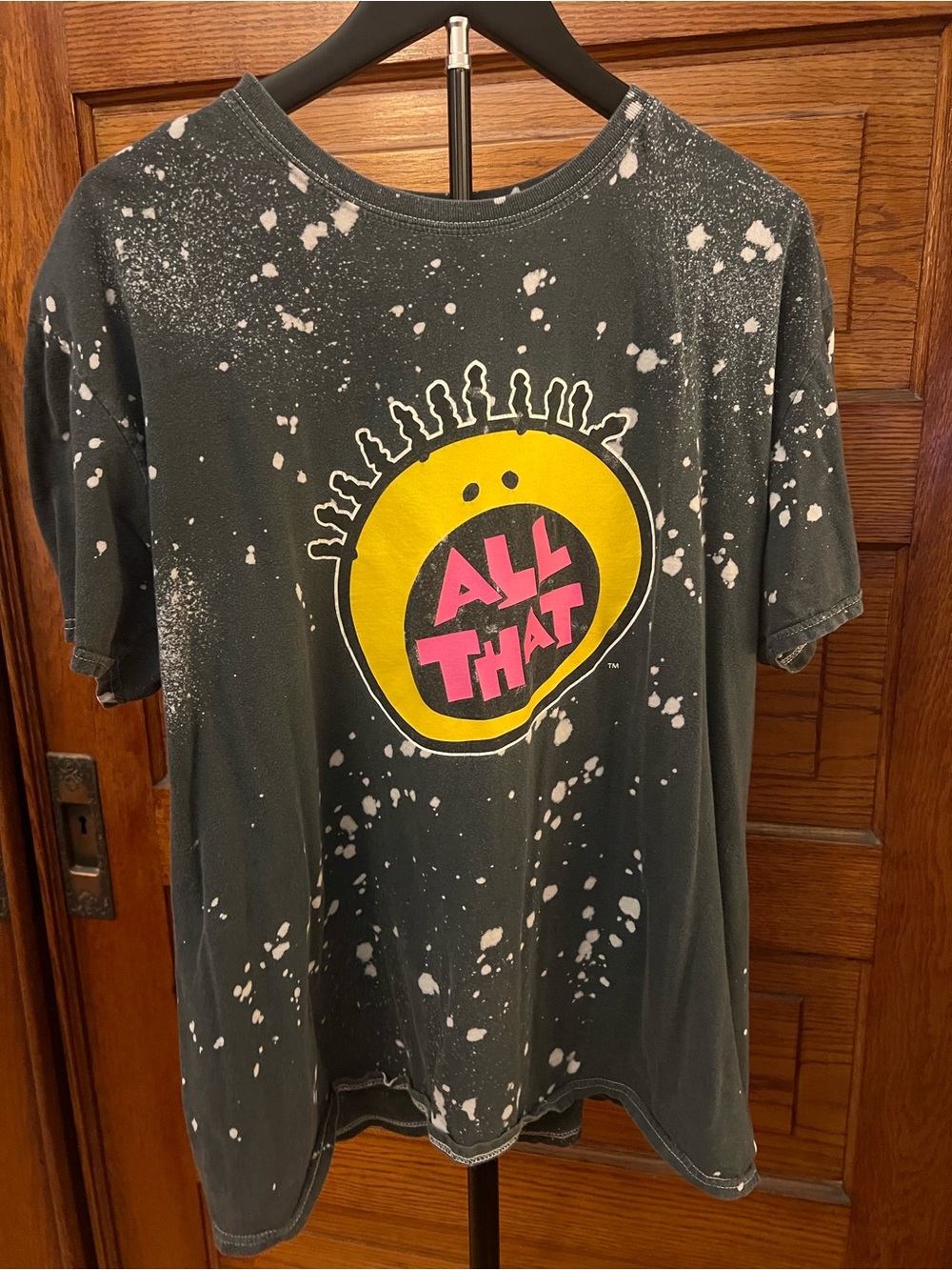 Nickelodeon ALL THAT TV Show Black and Spotted Rare Vintage Tshirt
